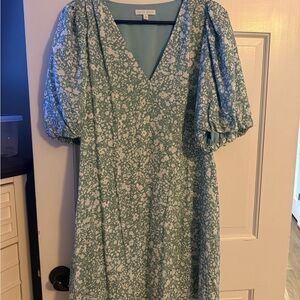 Anna Cate Blue Floral Dress